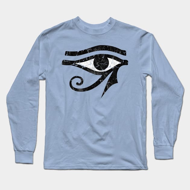 Grunge Eye Of Ra Long Sleeve T-Shirt by Art By Cleave